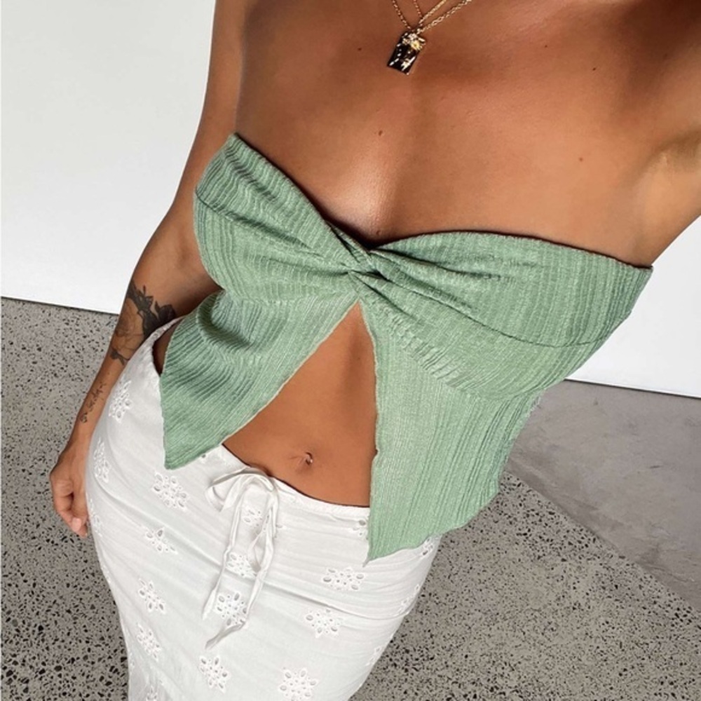 Princess Polly Mani top green size 4